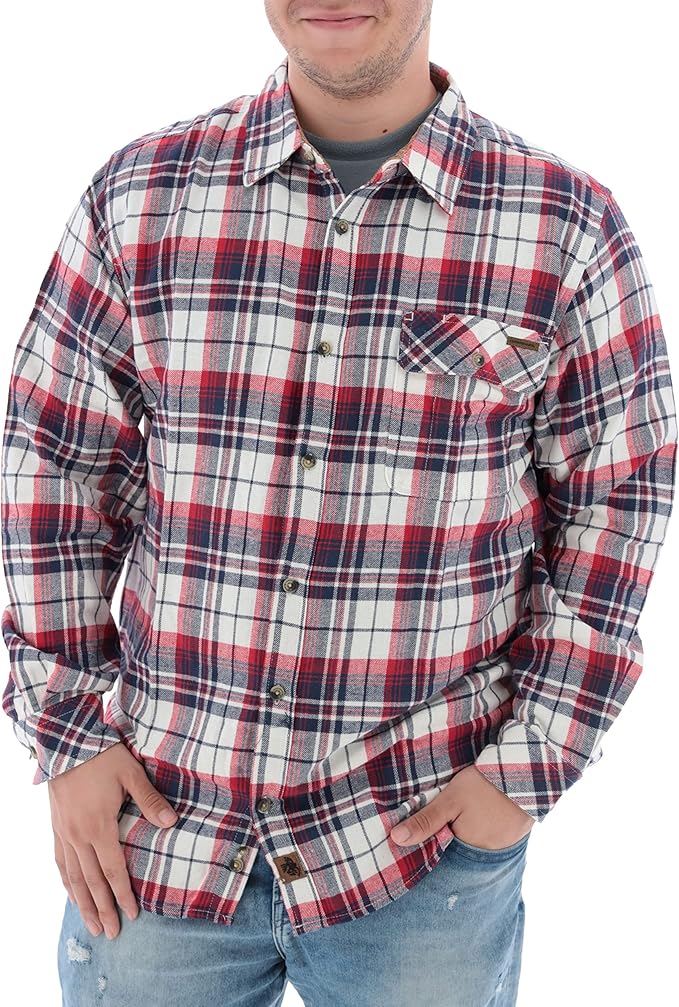 Legendary Whitetails Men's Buck Camp Flannel Plaid Shirt