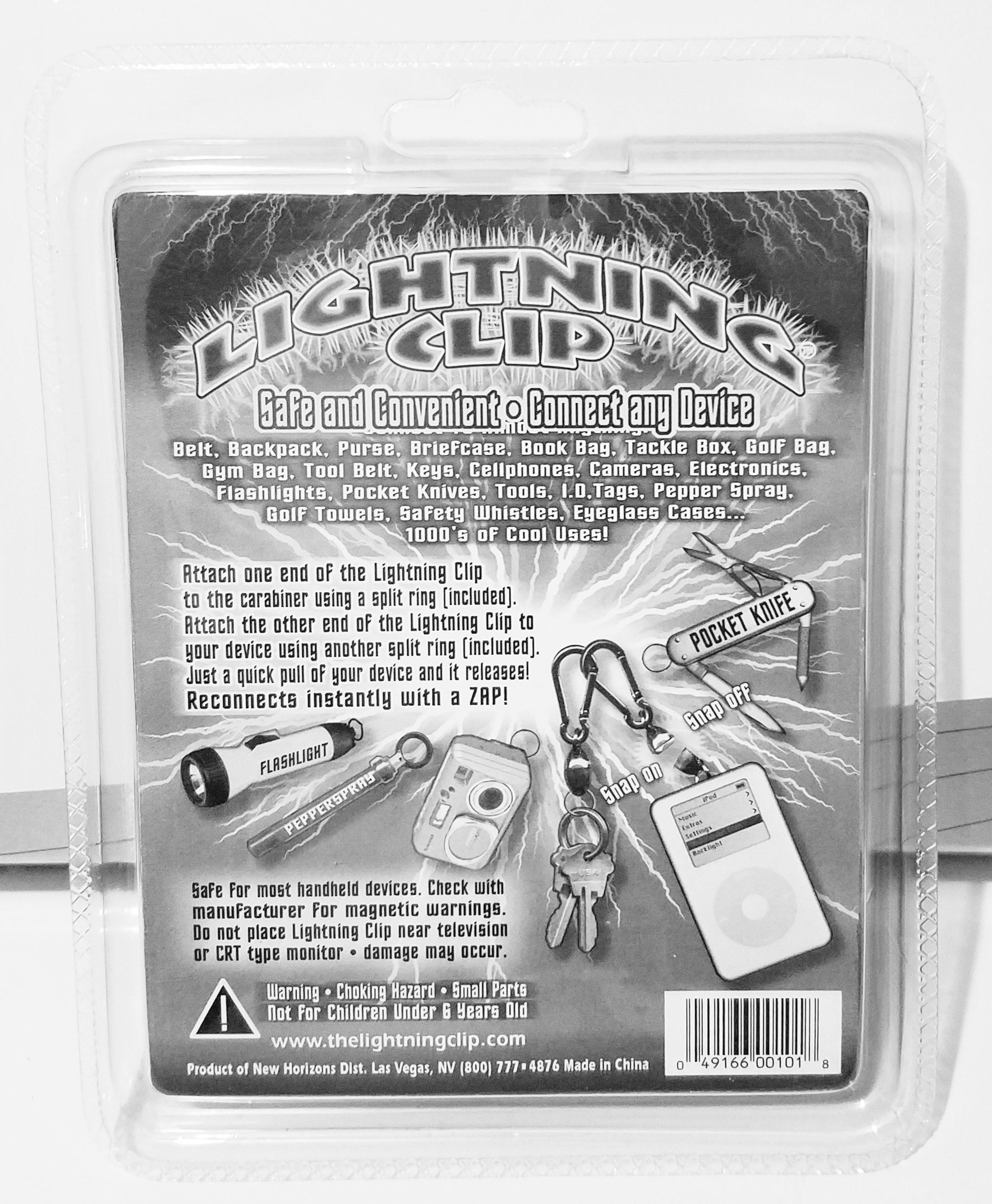 The Amazing Magnetic Lightening Clip 2 Piece Break Apart Key Chain & Carabiner Keychain