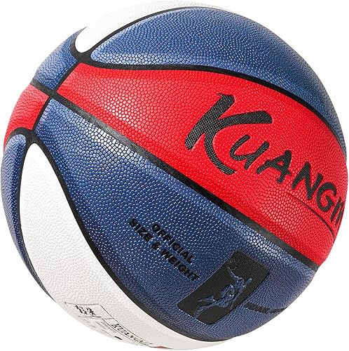 Kuangmi Balón de baloncesto personalizado para interiores y exteriores (talla 7  29.5 pulgadas)