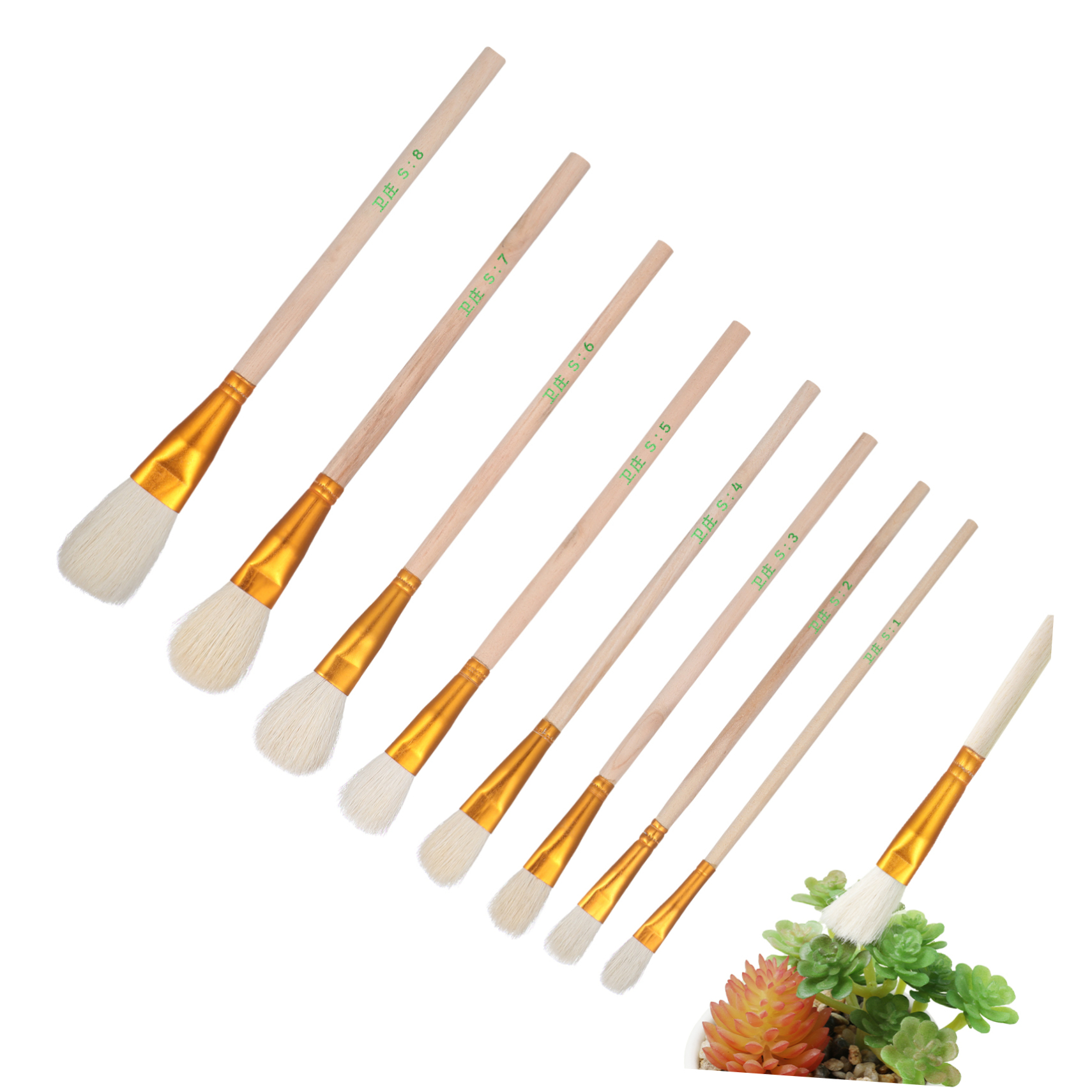 Set de 8 pinceles para polinización manual 7.87 pulg miniatura 7