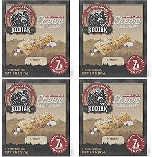 Protein Chewy Granola Bar, S'mores, (Pack of 4 Boxes)