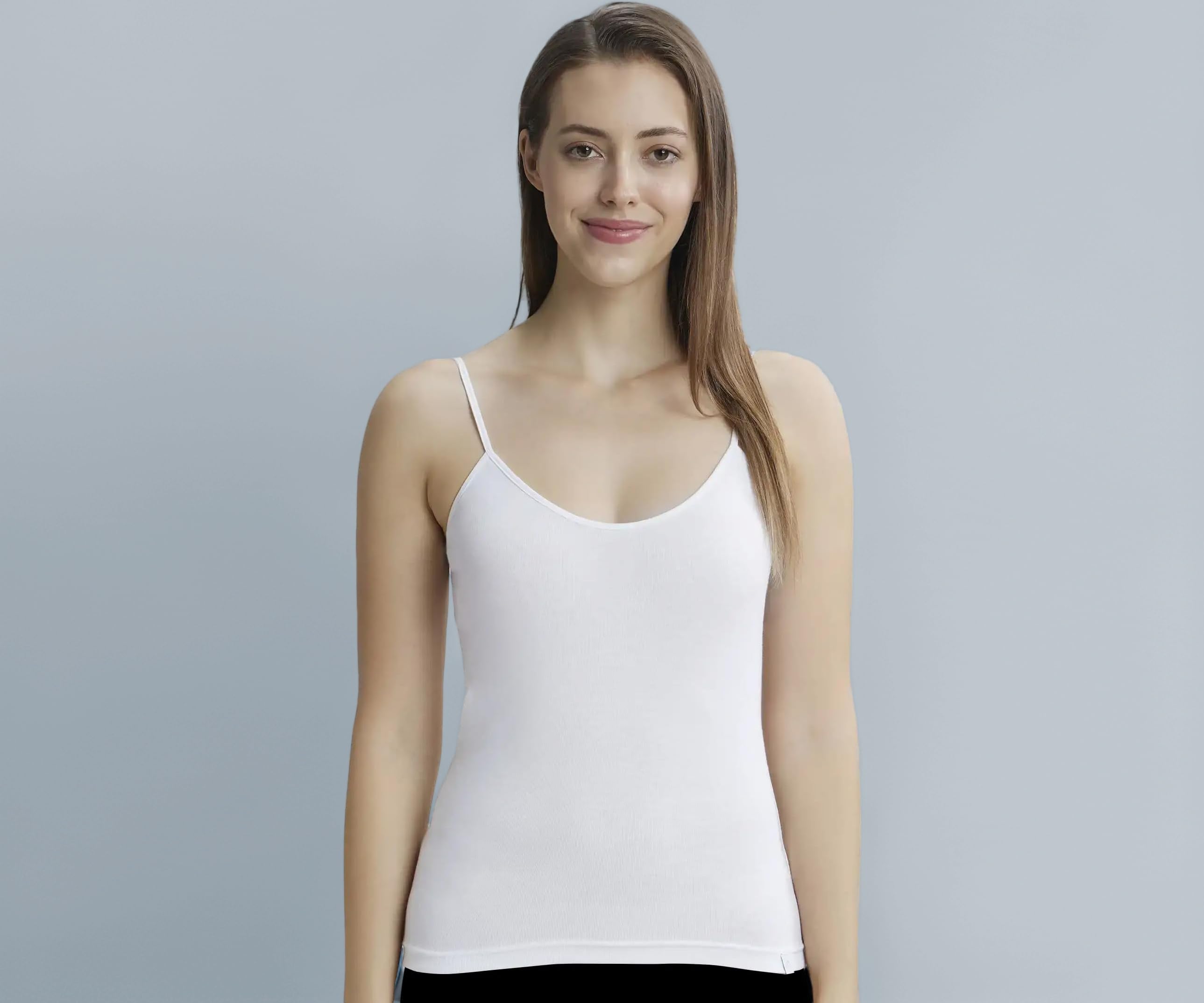Jockey 1487 Women's Super Combed Cotton Rib Camisole with Adjustable Straps and Stay Fresh Treatment