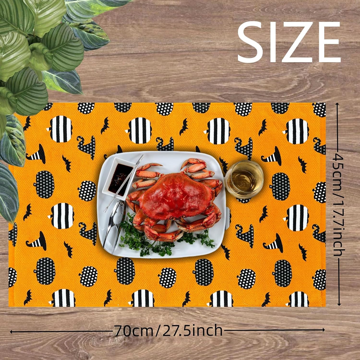 4 Pack Halloween Bathroom Towels 100% Cotton Hand Towel Bathroom for Drying Cleaning Cooking Holiday 17