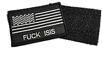Vista 2 de El 3x2 Imperio Táctico Fuck ISIS Terrorism Hook/Loop Parche de moral militar