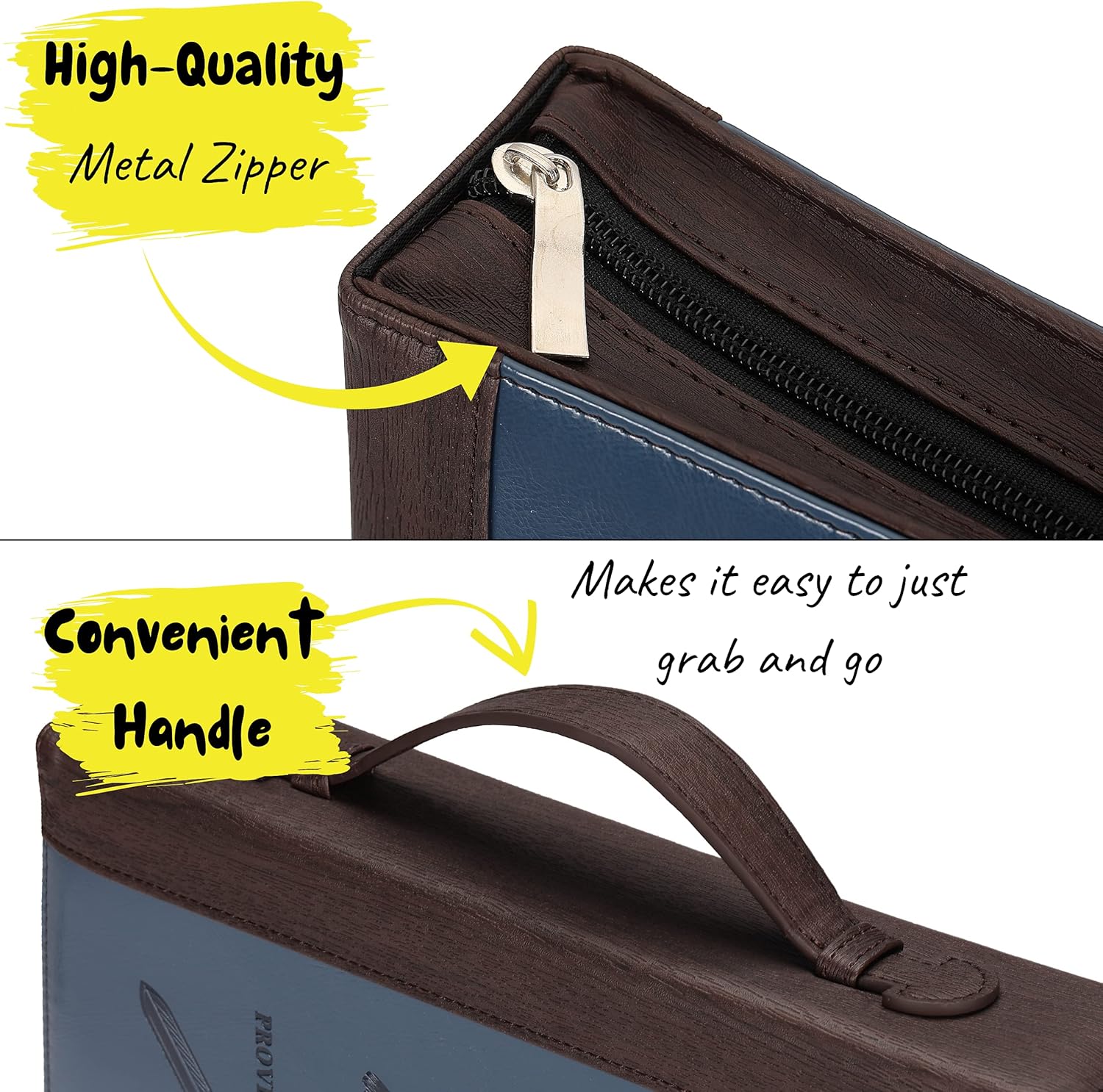 Mr. Pen- Bible Cover, Large, Faux Leather Bible Cover, Bible Cover for Men, Bible Case, Bible Bag, Bible Case for Men, Bible Holder, Bible Carrying Case, Bible Cover Case, Cover for Bible, Holder : Office Products