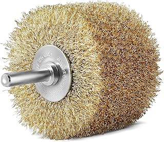 S&R Brosses M&eacute;tallique pour Perceuse Visseuse &agrave; nettoyer Bois M&eacute;tal Peinture Vernis - queue 8 mm lisse