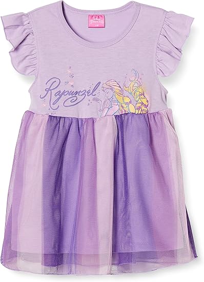 Amazon ディズニー 子供用ワンピース ディズニープリンセス ラプンツェル チュールチュニック 女の子 パープル 1 ワンピース チュニック 通販