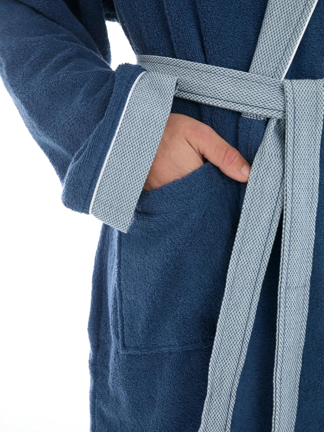 Luxurious Men's Robe, 100% Turkish Cotton, Bathrobe Men, Long Spa Robe - Image 2