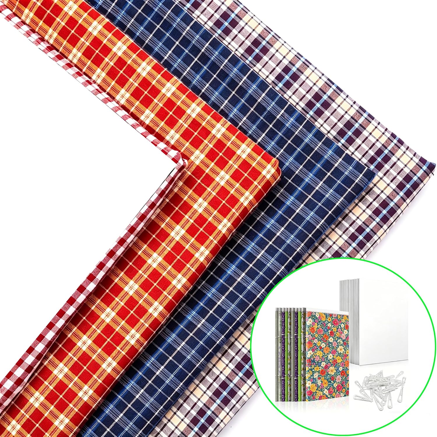 8.5 x 11 Inch Fabric Backing Board, Poster Boards and Plastic Alligator Clips for Folding and Storing Cloth Straight, Fabric Storage Boards-100 Set（with 400pcs Plastic Alligator Clips）