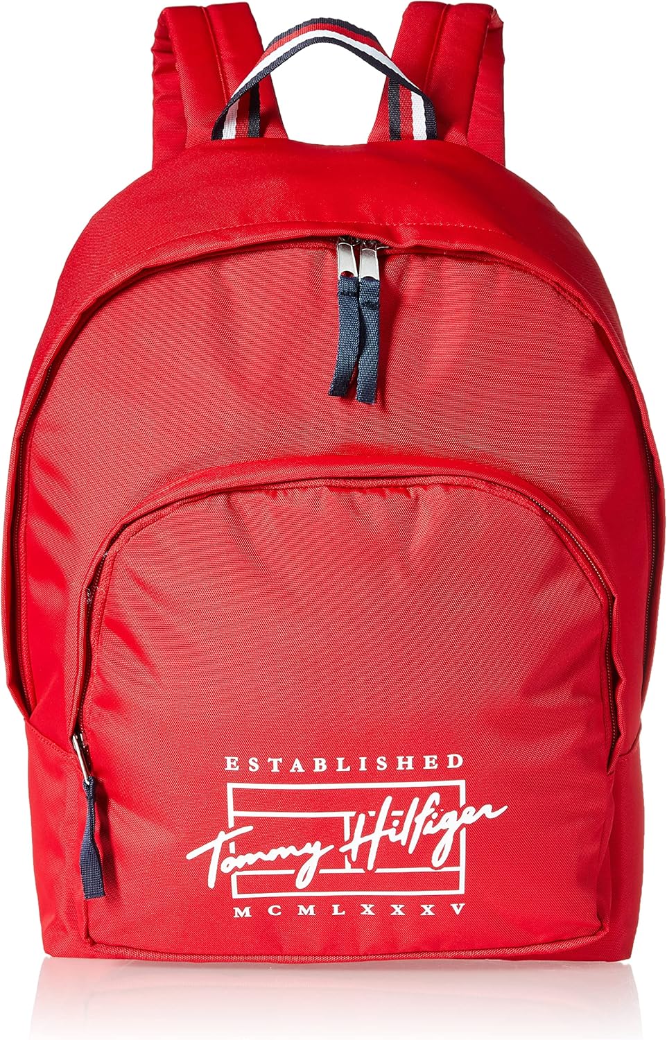 red designer backpack
