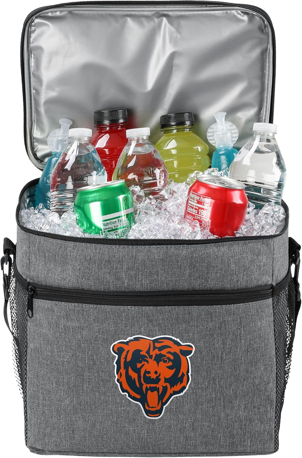 FOCO NFL Team Logo Heather Grey Soft-Sided Insulated 24-Pack Tailgate Cooler Bag