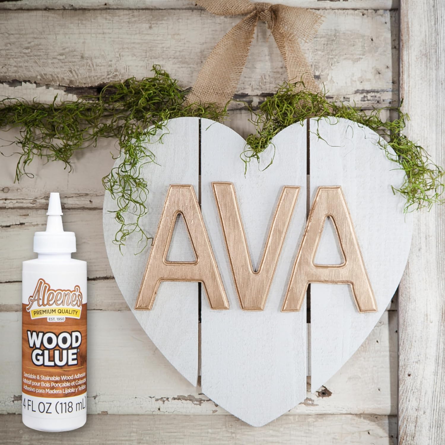 Aleene's DIY Wood Glue, Sandable, Stainable, Paintable Wood Bond, Permanent Hold, Nontoxic, Fast Drying, 4 fl oz 3-Pack