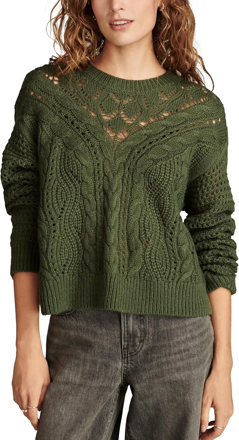 Lucky Brand Womens Romantic Crew