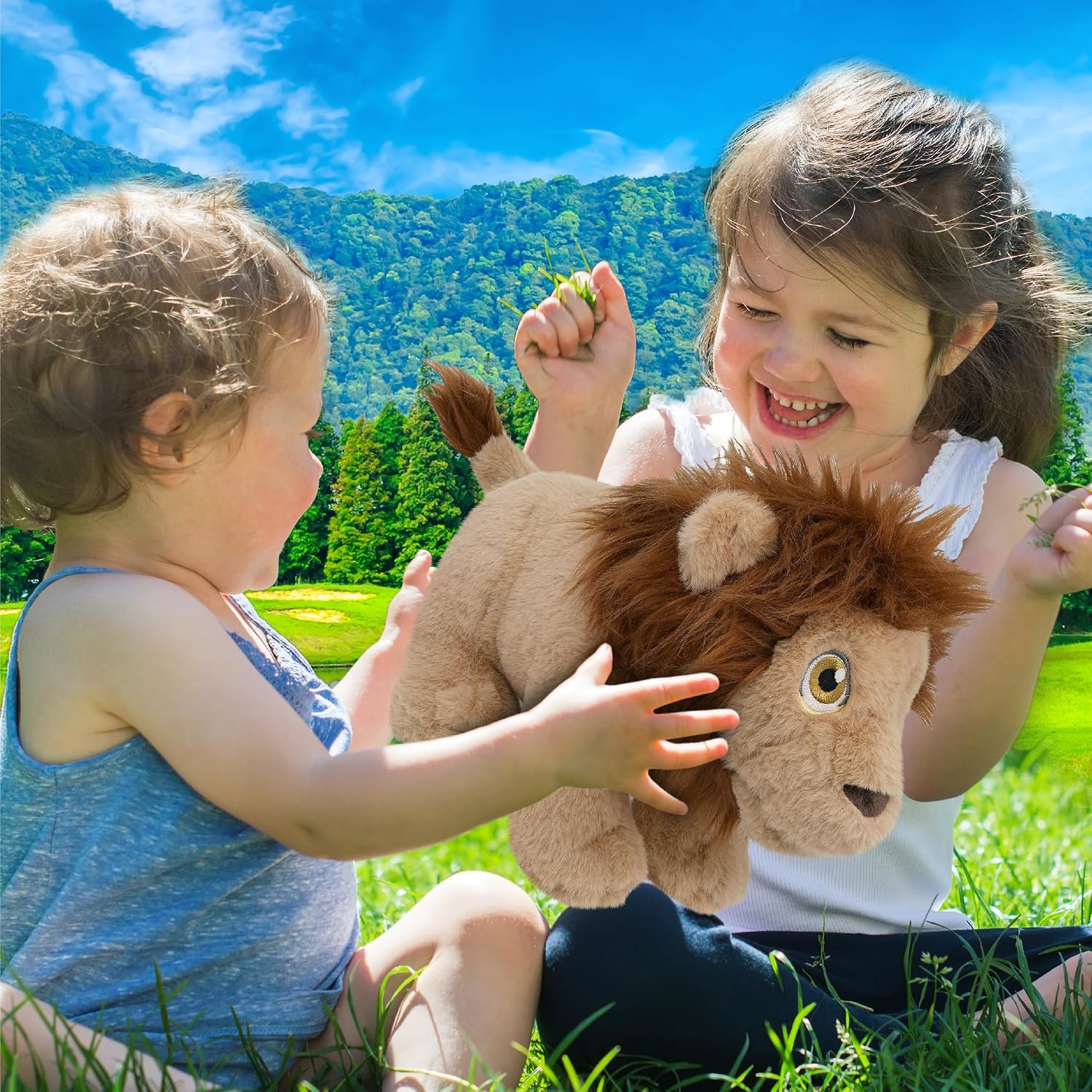 DolliBu Lion Eco-Friendly Stuffed Animal – Soft Huggable and Adorable Playtime Lion Plush Toy, Cute Wildlife Cuddle Gifts, Super Soft Plush Doll Animal Toy for Kids and Adults – 12 Inches