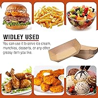 Vista 3 de Bandejas de papel kraft natural de 2 lb - Paquete de 100