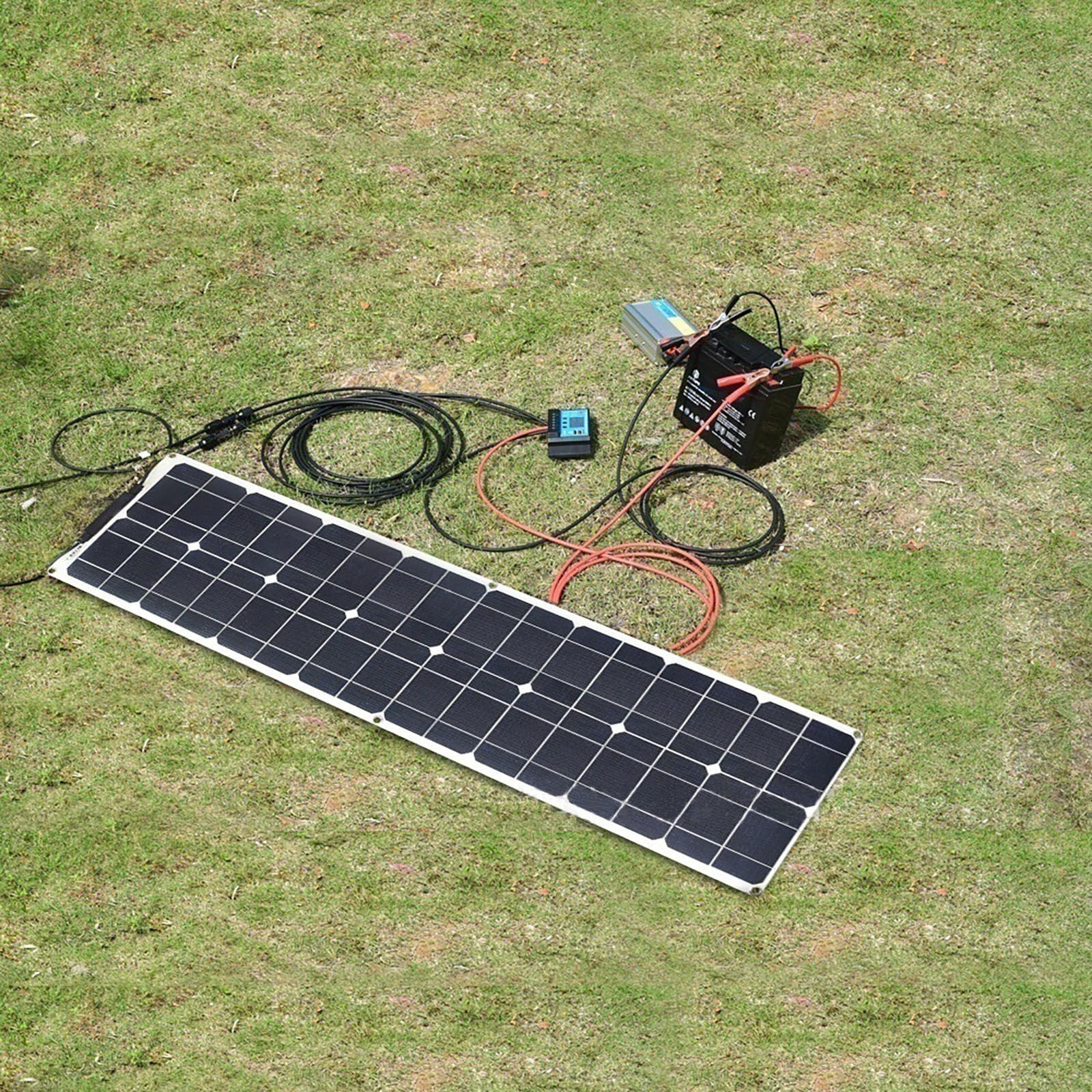 200W Solar Panel Kit Flexible Solar Módulo Solar Fotovoltaico para Campervan, Caravana, Barco, Casa, Coche, Cobertizo