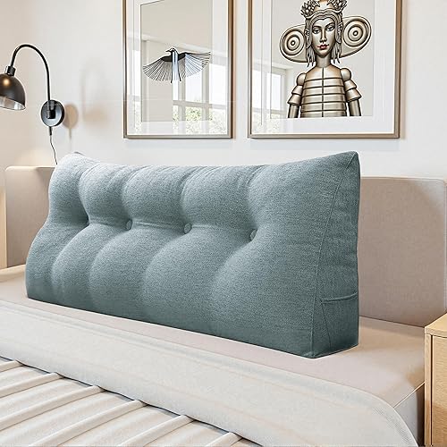 Miniatura 23 de Almohada de Cabecero en Forma de Cuña - Almohada Triangular para Cabecero de Cama, Almohada de Cuña para Descanso en la Cama, Almohada para Sentarse