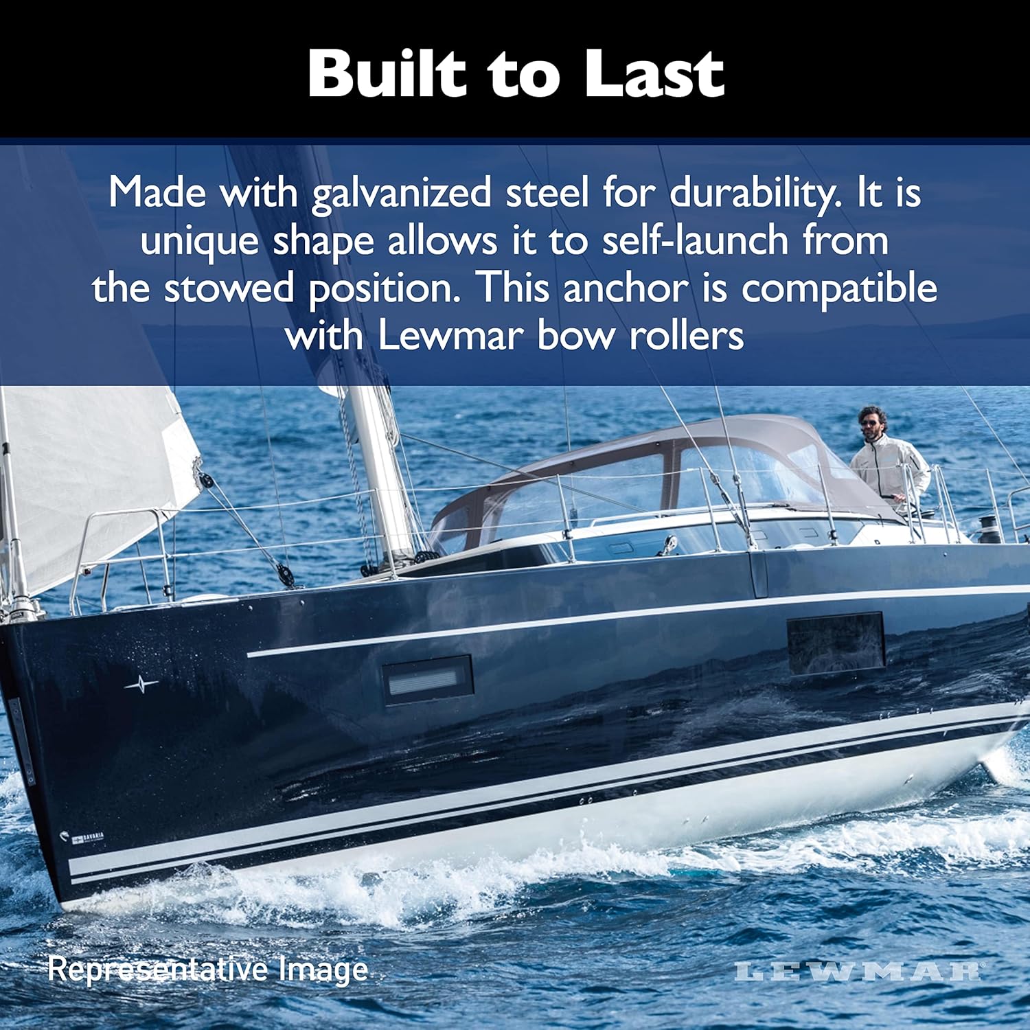 Lewmar Galvanized Steel Epsilon Anchor for Power and Sailboats
