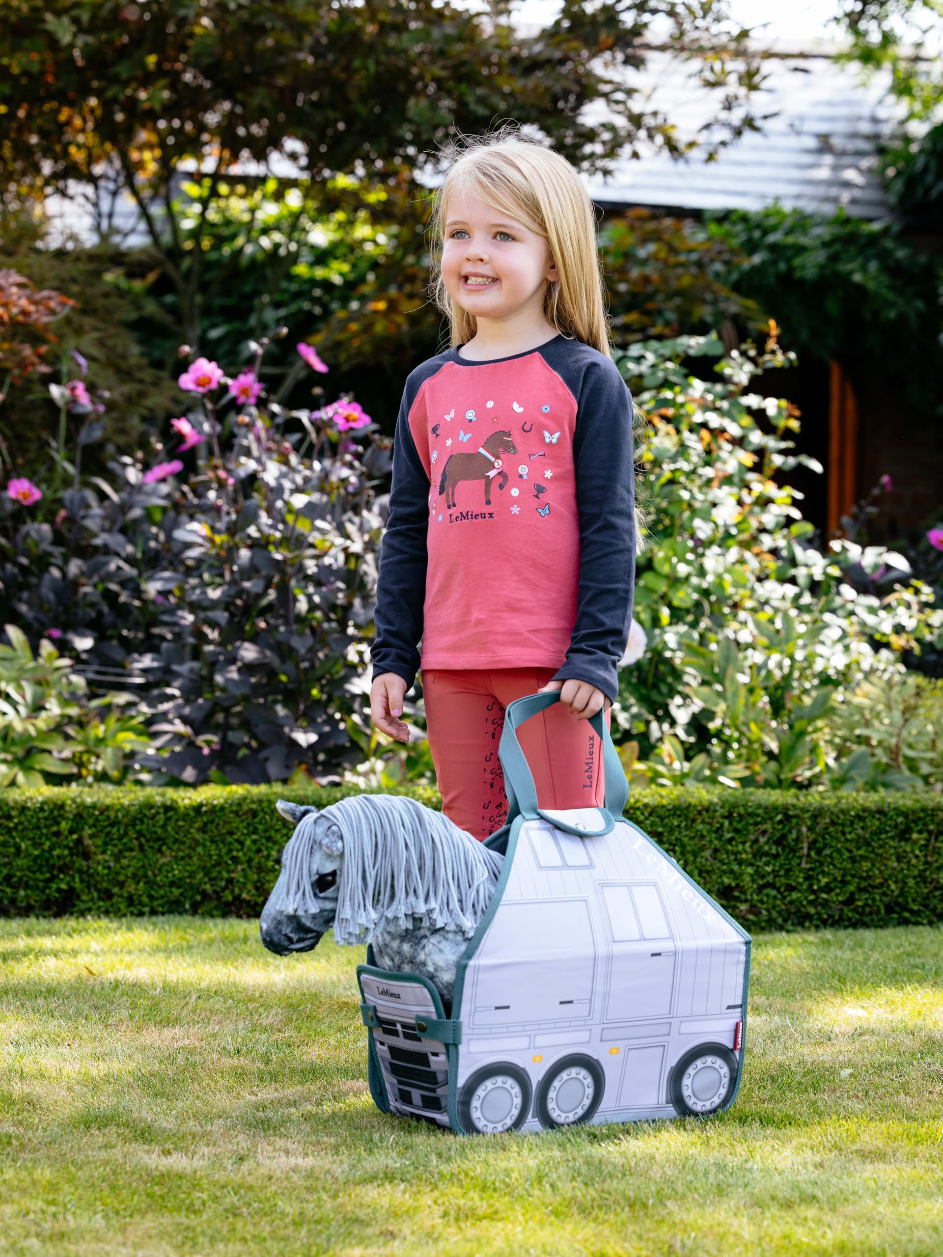 LeMieux Toy Pony - Bolsa de transporte con diseño de caja de caballos impresa, remolque de viaje y almacenamiento, a partir de 3 años