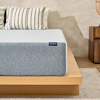 LIFEMENT Basic Full Graphite Infused Memory Foam Mattress in a Box | Medium Firm Bed, Fiberglass Free, Certified Safe Foam, Cooling Pressure Relief Support, 8 Inch