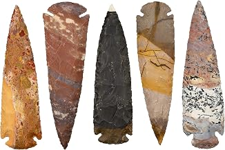 One 5" Indian Spear Point Arrowhead Agate spearhead Chert Flint New Project Point (1pc)