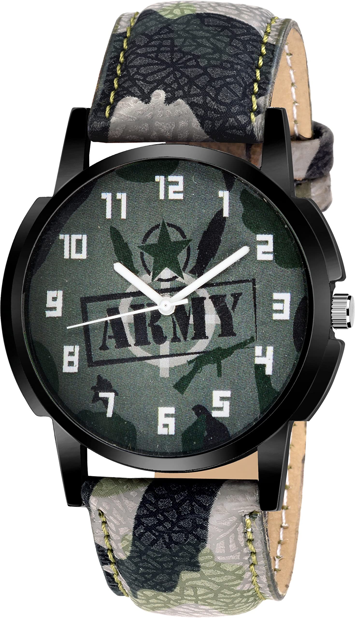 FRAVY Army Strap Analoug Wrist Watch for Mens Boys -W003 (B0BC1V787G) Amazon Price History, Amazon Price Tracker