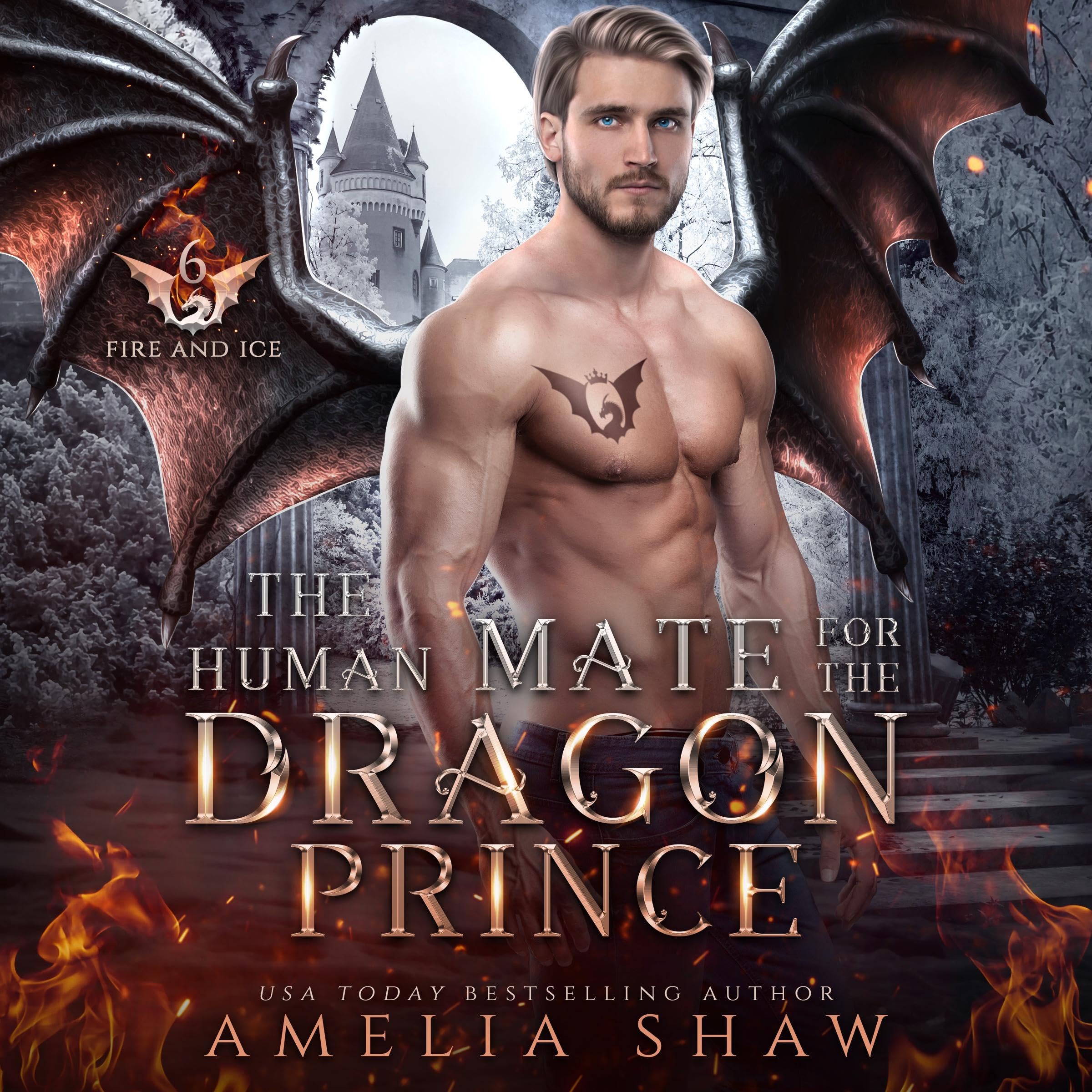 Cover art for The Human Mate for the Dragon Prince