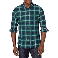 Amazon Essentials Camicia In Flanella Scozzese Con Bottoni A Maniche Lunghe Sagomata Uomo