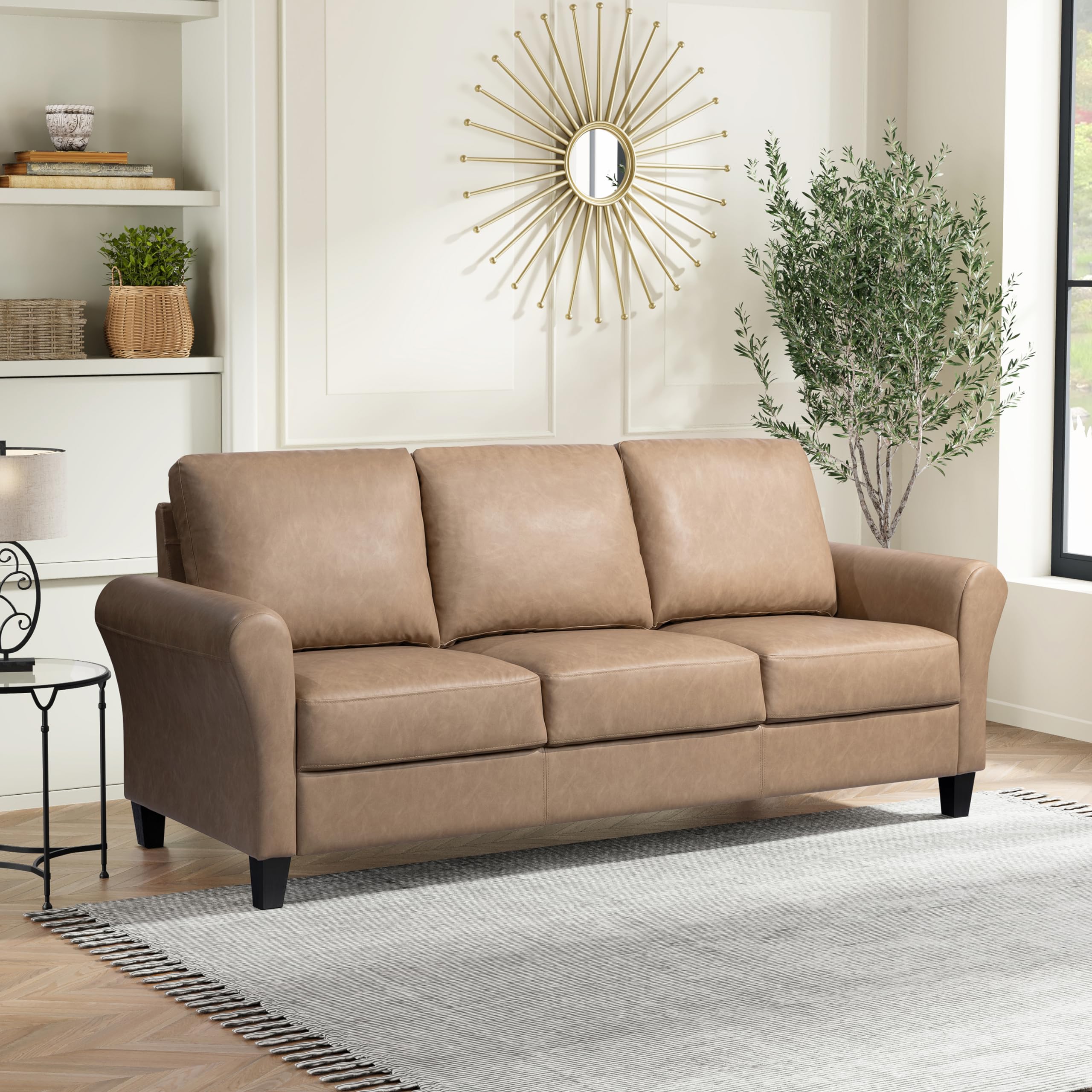 LifeStyle Solutions Watford Sofas, 90.4 x 68.1 x 26, Light Brown