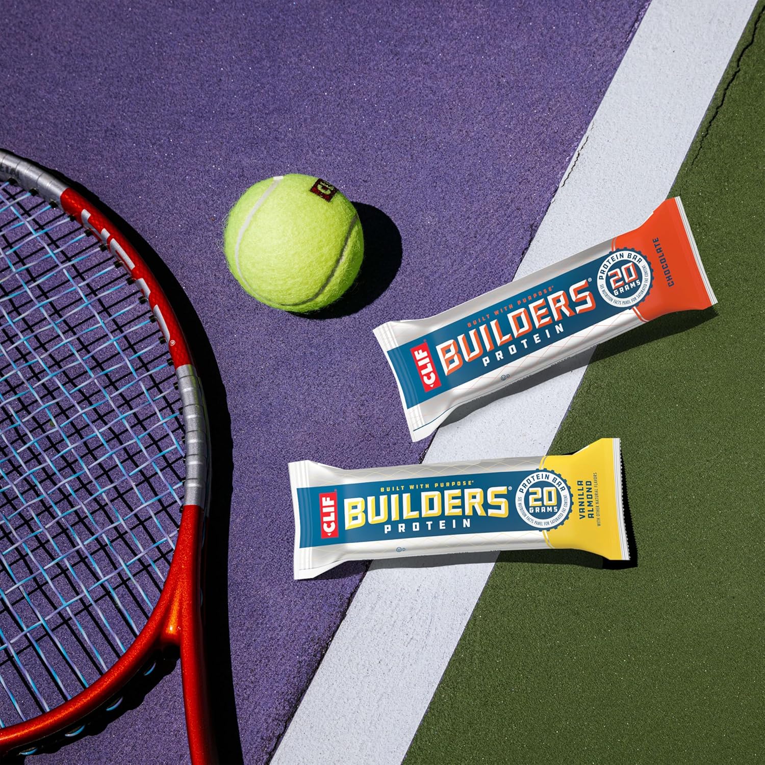 CLIF BUILDERS Protein Bars - 6-Flavor Variety Pack - 20g Plant Based Protein - Gluten Free - Non-GMO - Low Glycemic - No Artificial Sweeteners - 2.4 oz. (18 Count)