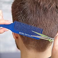 Vista 8 de Styling Gear 404 Clipper 9 In. Dientes ondulados Top Plano Clipper Mezcla Peine Corte Peluquero Peluquero Peines Flexibles 1 Pc (azul)