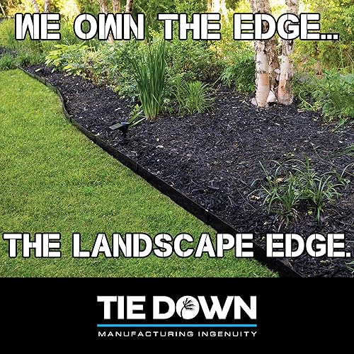 Miniatura 8 de Tie Down Kit de bordes metálicos de 48 x 8 pulgadas, 6 placas de acero y 6 conectores de acero, 24 pies lineales en total, para bordes de jardín,
