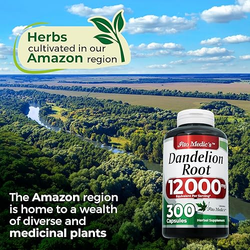 Miniatura 2 de FITO MEDIC'S Laboratorio  Suplemento de raíz de diente de león  300 cápsulas  12000 mg  Cápsulas de raíz de diente de león  Diente de león  Extracto