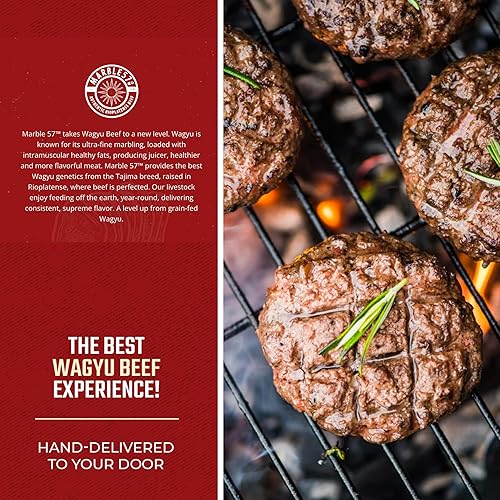 Miniatura 5 de MARBLE 57  Bistec molido WAGYU certificado! 5 libras! 5, 1 libra paquetes
