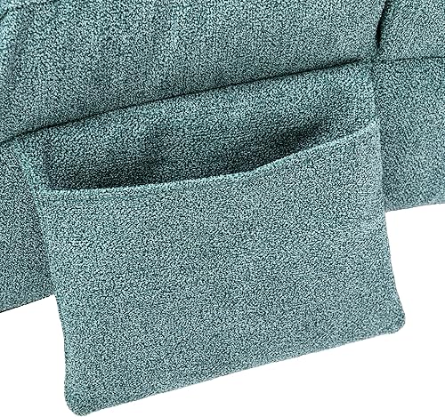 Miniatura 7 de HomSof Silla de interior sin brazos con masaje, tumbona larga moderna con patas de metal para oficina o sala de estar