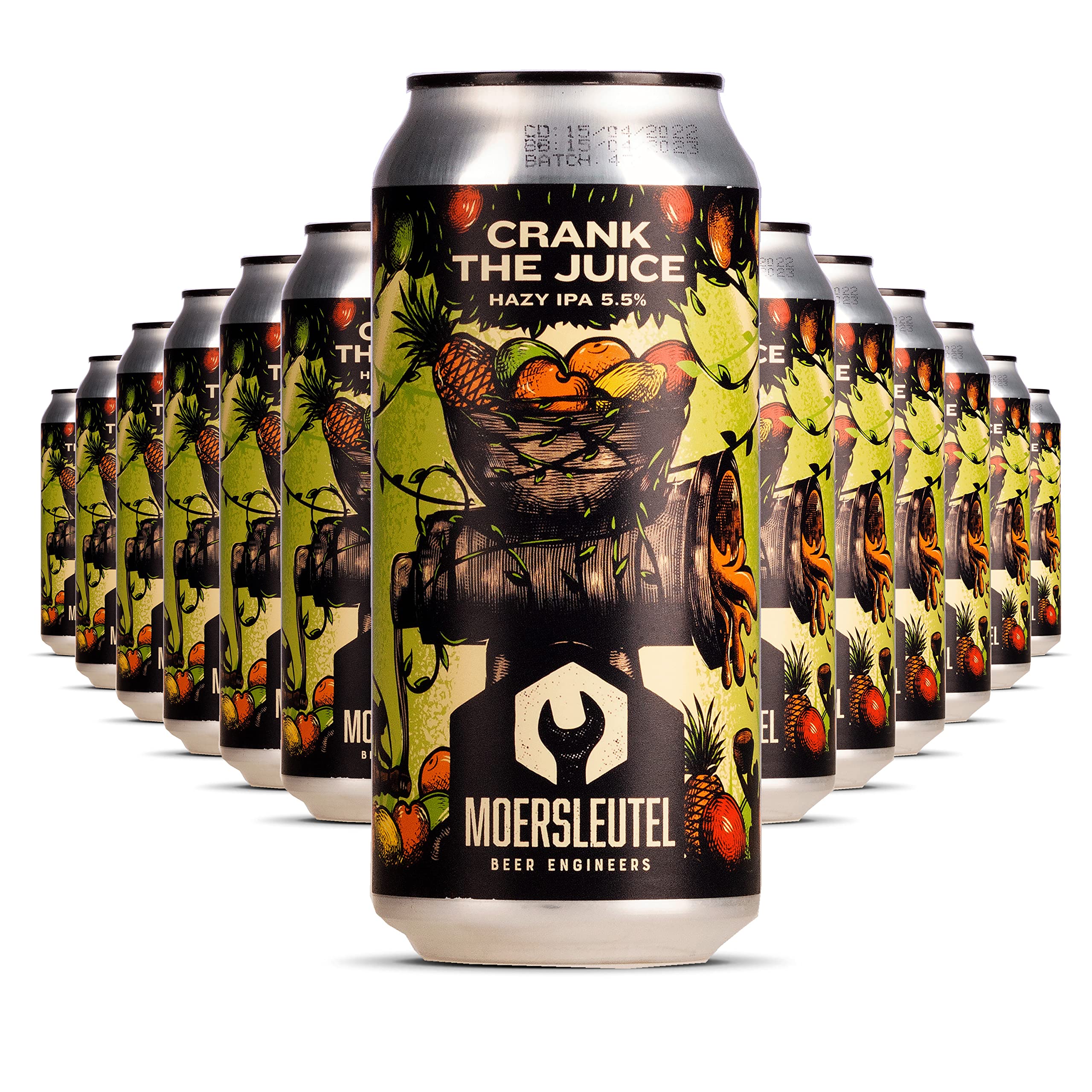 Moersleutel `Crank the Juice´ New England/Hazy IPA 5,5% (12 x 0,44l) ** Sparpack 11+1 GRATIS ** (inklusive 3,00 € Pfand)