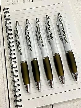 Rude Pens For Adults | Funny Boss Gifts Leaving Presents For Colleagues | Silly Ballpoint Pen Novelty Funky Stationery Quirky Gift Office Desk Accessories (Green_PAP5