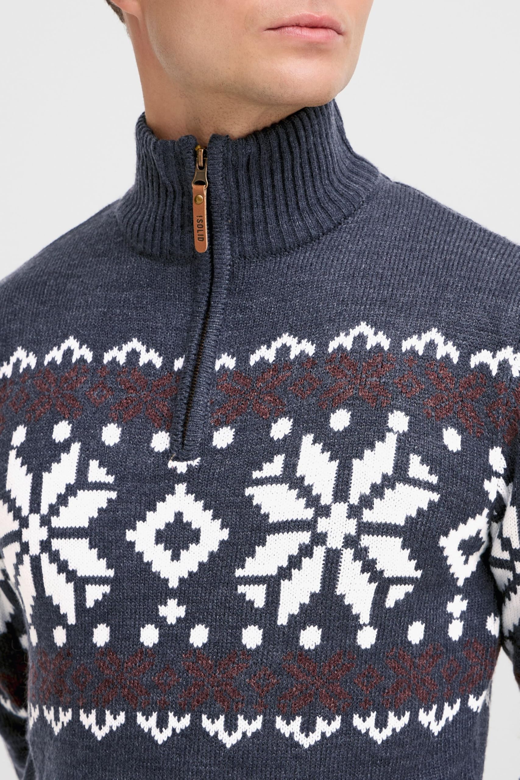 !Solid SDNorwin Herren Strickpullover Troyer Grobstrick Pullover