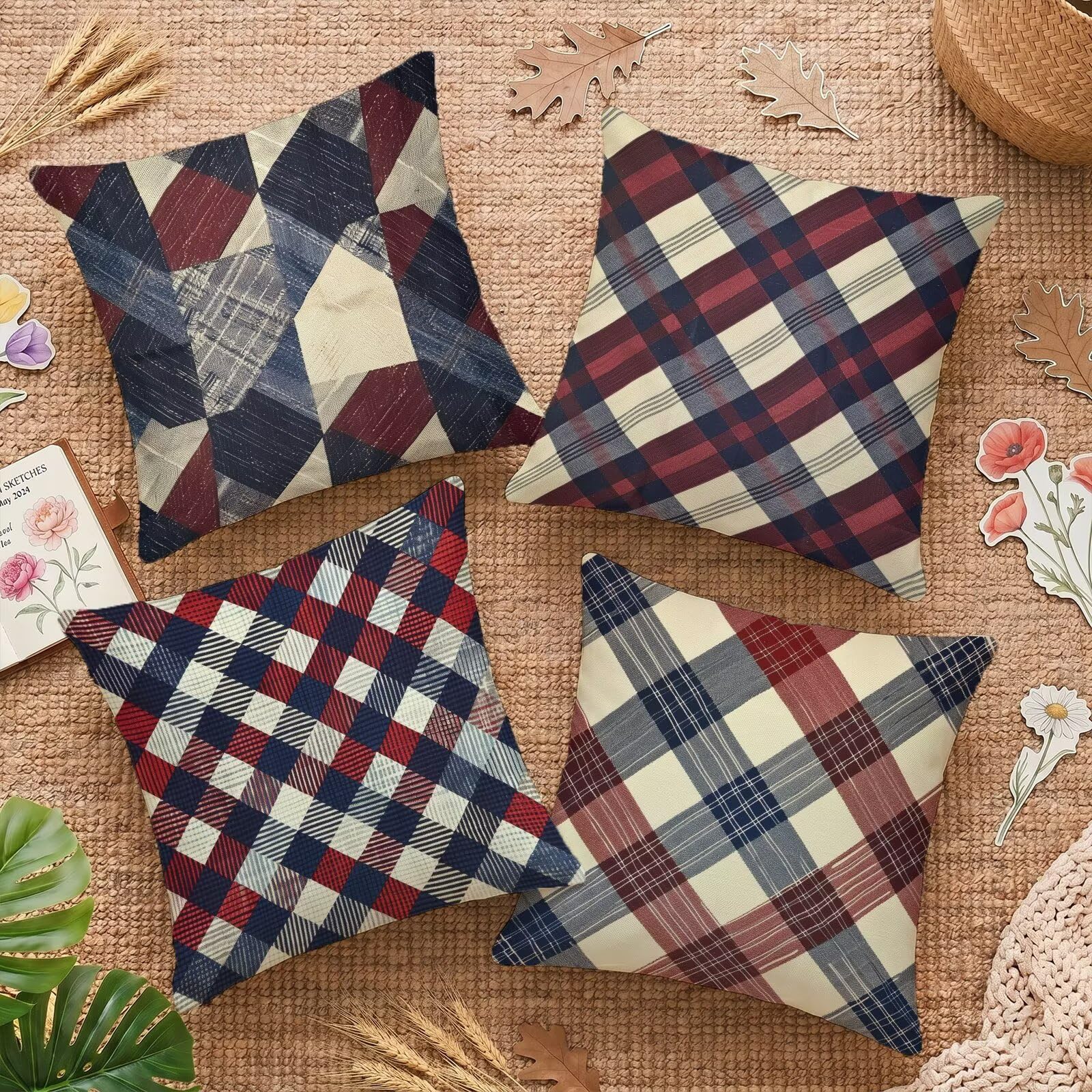 Housses de coussin de décoration 60x60 en velours géométrique premium pour fauteuil maison