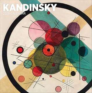 Wall Calendar 2026, Kandinsky Art, 12 Months, Large Grid Design Featuring 12 Artworks