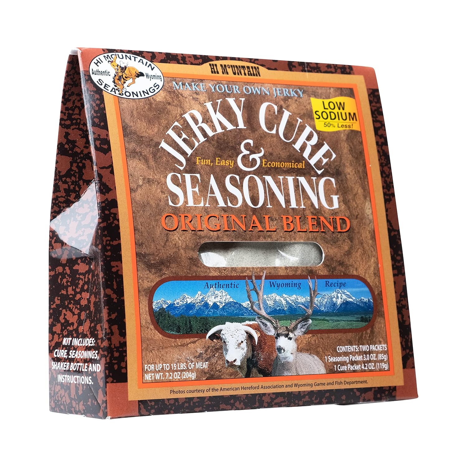 Hi Mountain Jerky Seasoning and Cure Kit LOW SODIUM ORIGINAL BLEND Create Savory