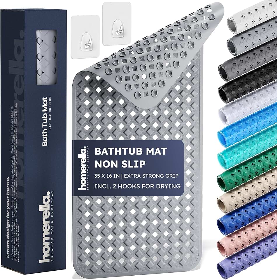 homerella Bathtub Mat Non Slip 35x16