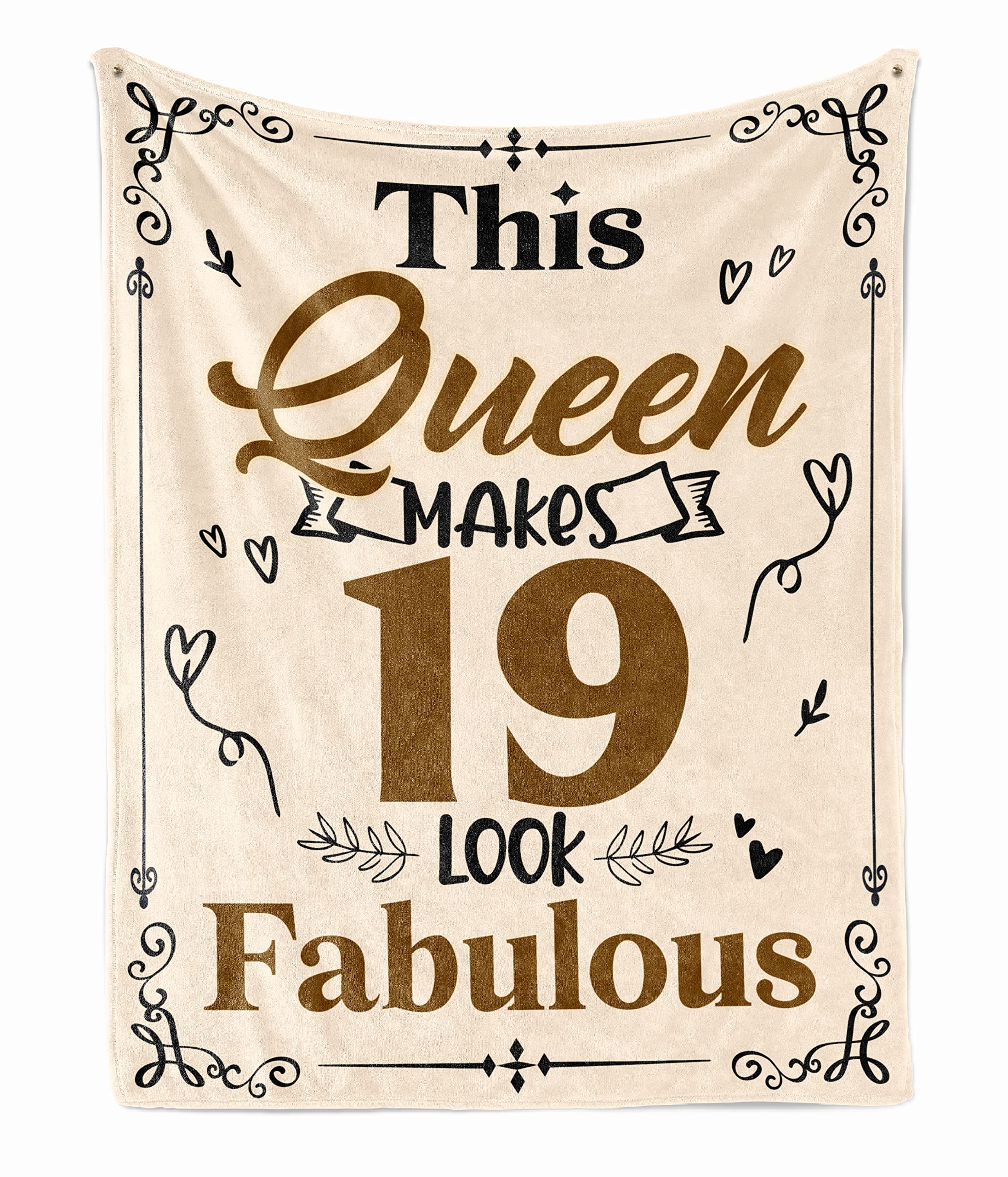 Prezzy Vintage 2003 19 Year Old Throw Blankets 19th Birthday Decorations for Women Mothers Day Blank