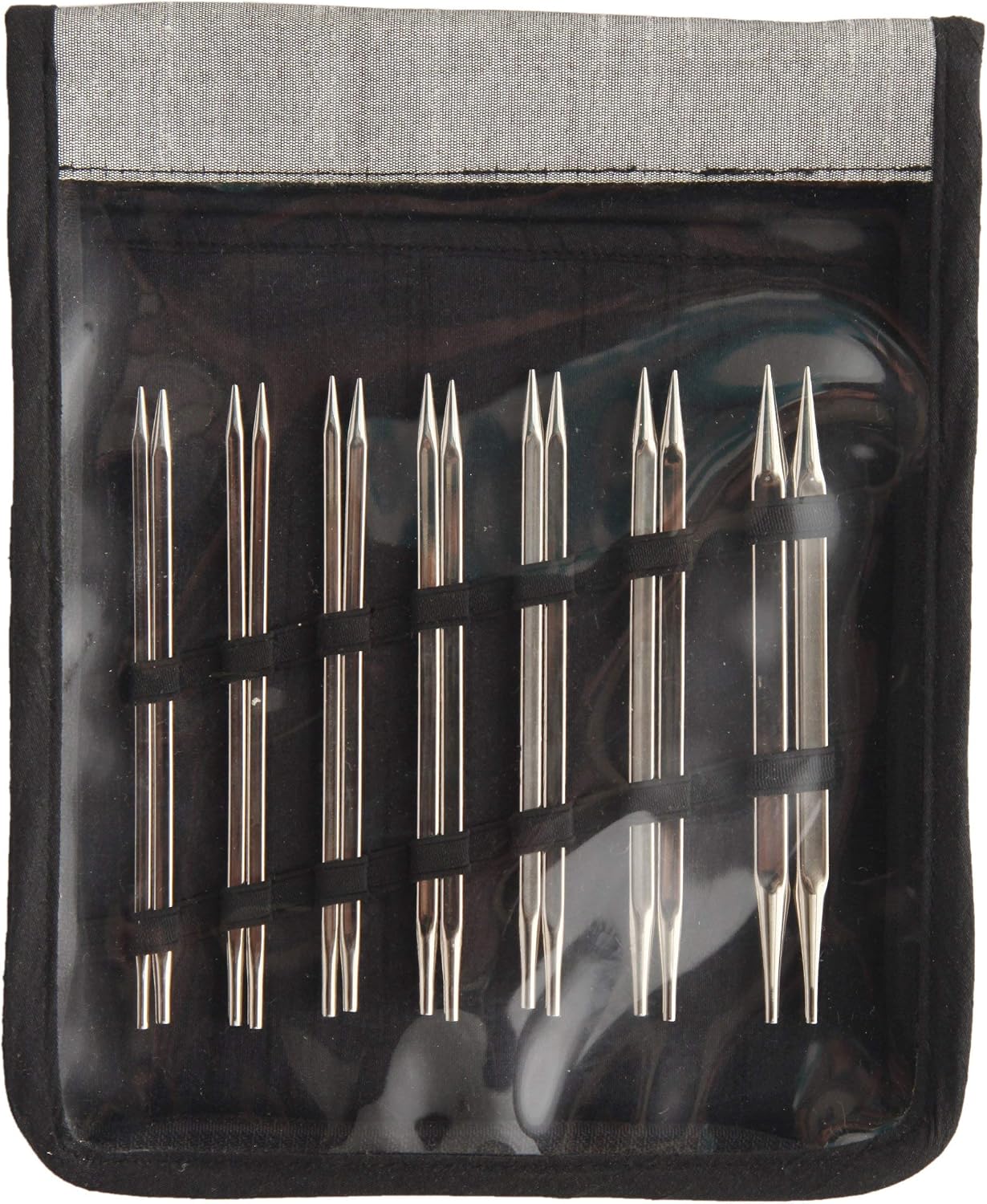 KnitPro Nova Cubics Interchangeable Needle Deluxe Set, Shiny Brass