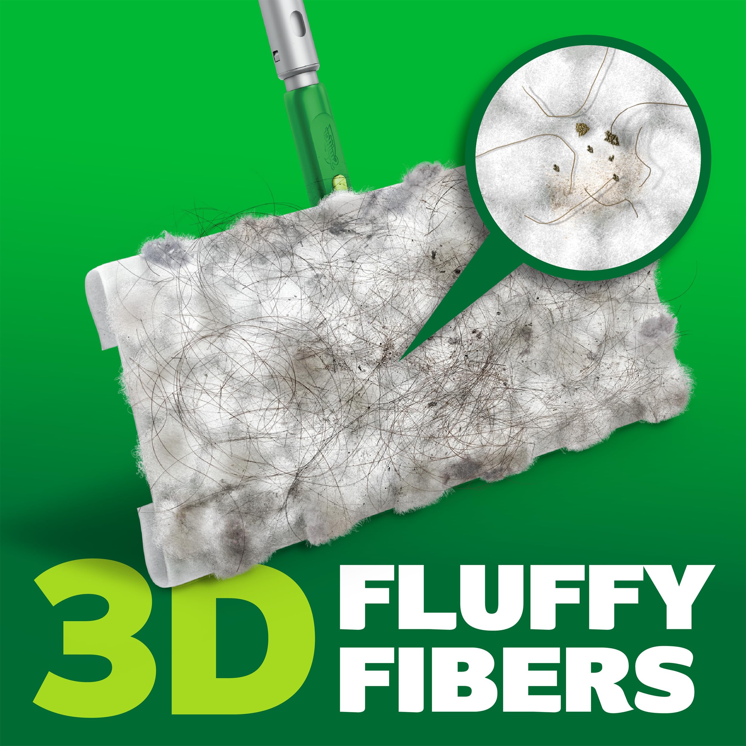 Swiffer Hair Magnet Deluxe - Kit de Inicio con Mango Plegable, 9 paños Secos Hair Magnet y 2 paños húmedos Mop & Go de Regalo