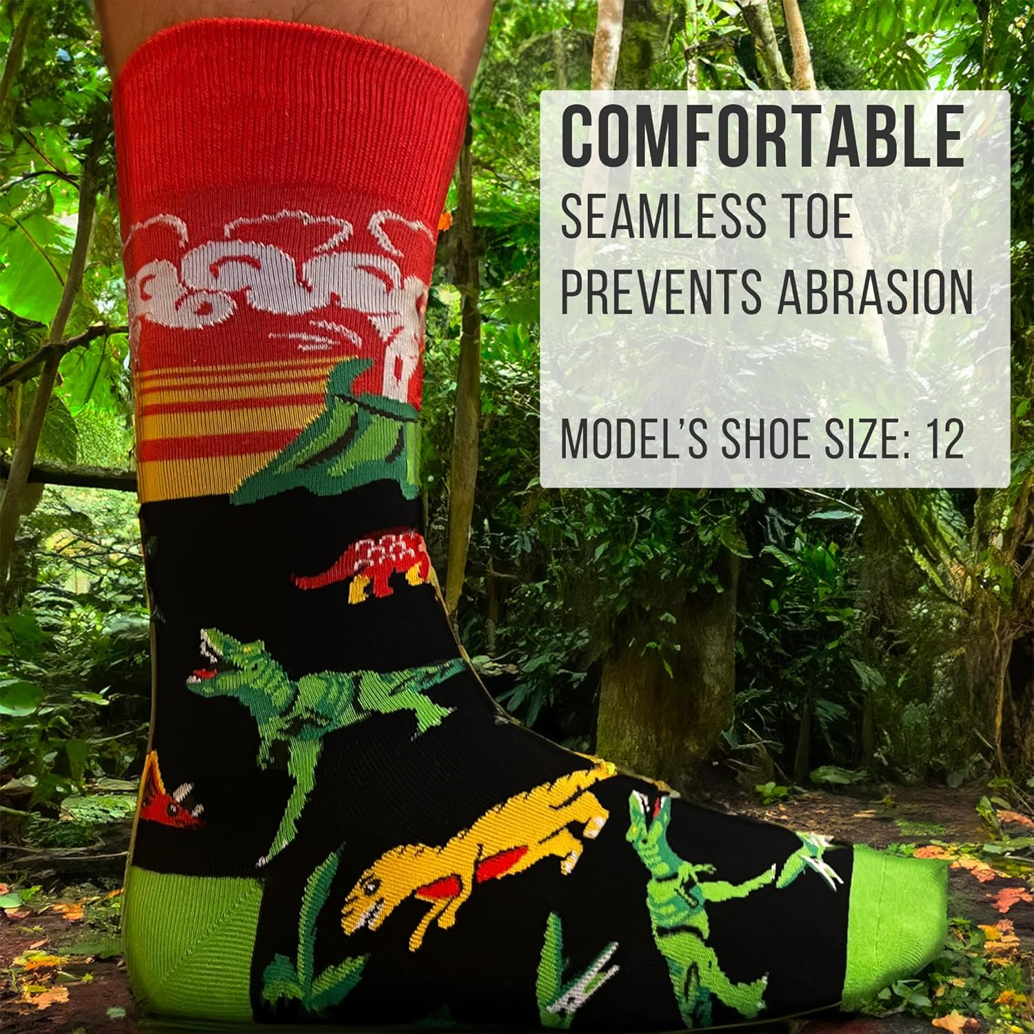 Men's Premium Comfort Dinosaur Socks - Image 2