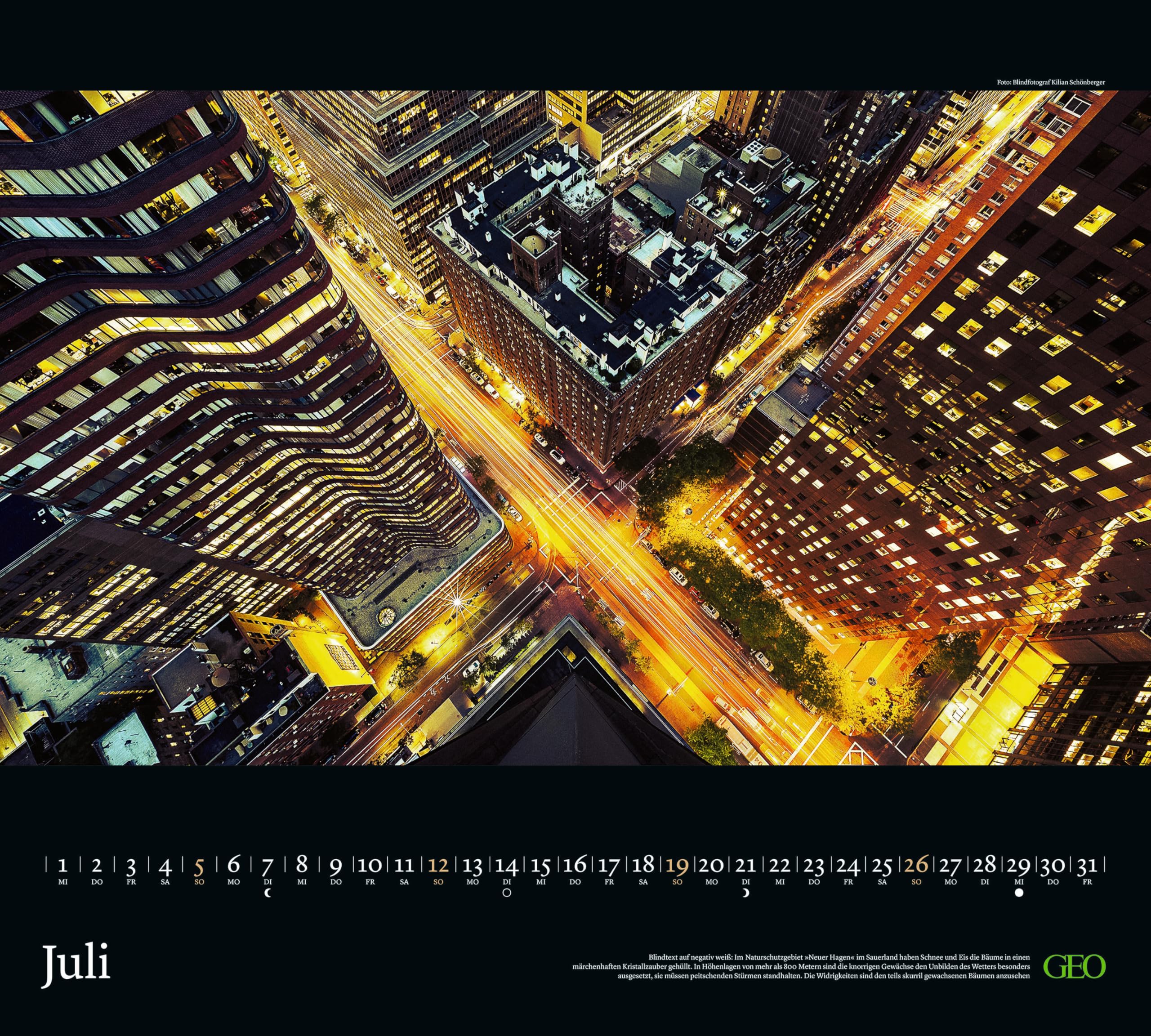 GEO - New York 2026 – Wandkalender 50x45 cm, Poster-Kalender mit Stadtfotografie, 12 Monatsblätter & Spiralbindung für New-York- und Architektur-Fans