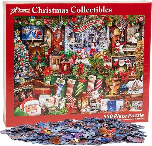 Miniatura 4 de Vermont Christmas Company Christmas Collectibles - Rompecabezas de 550 piezas, divertido collage navideño para adultos y adultos jóvenes, 24 x 18