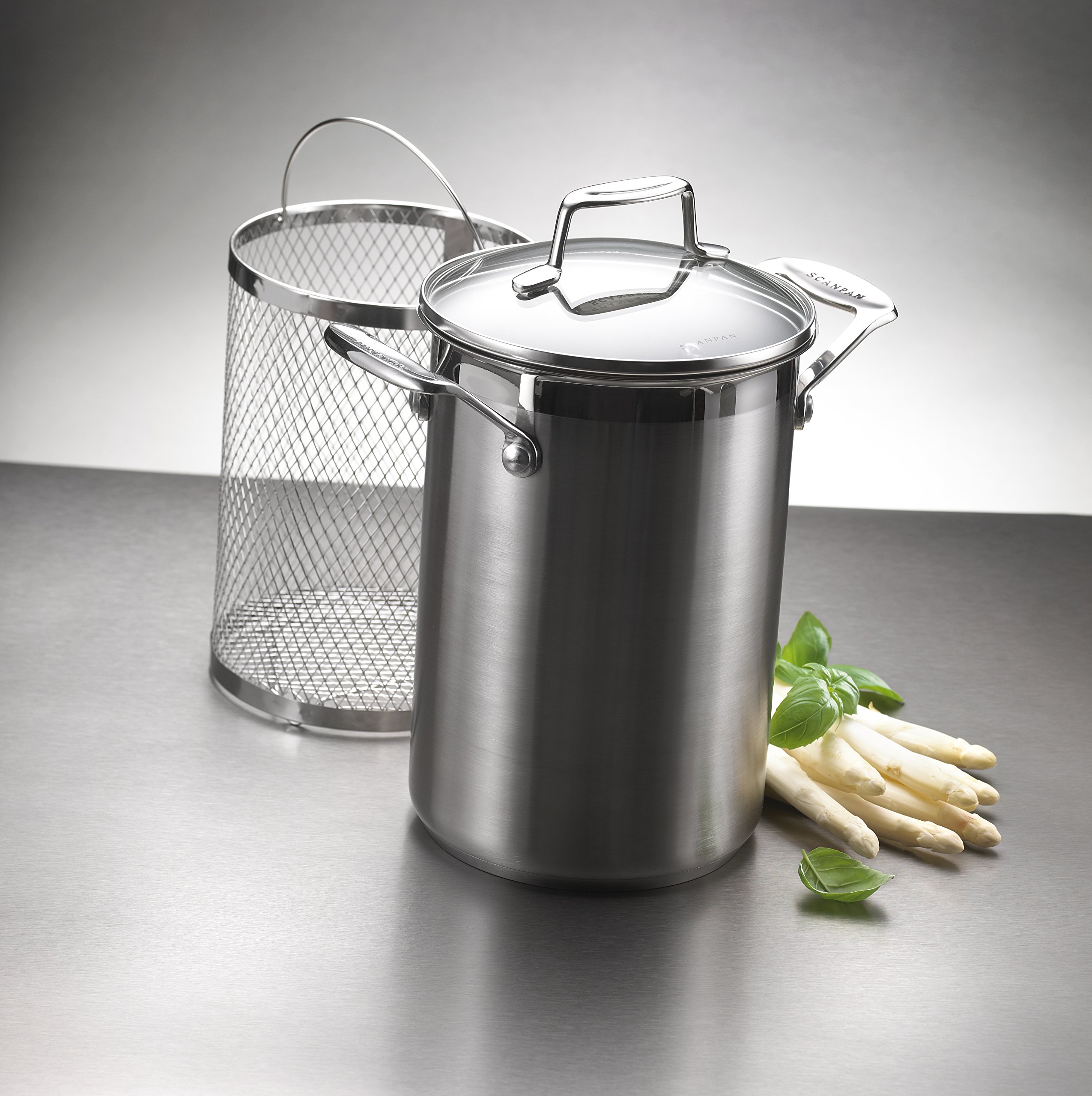 SCANPAN - Asparagiera con cestello, capienza 4,5 l