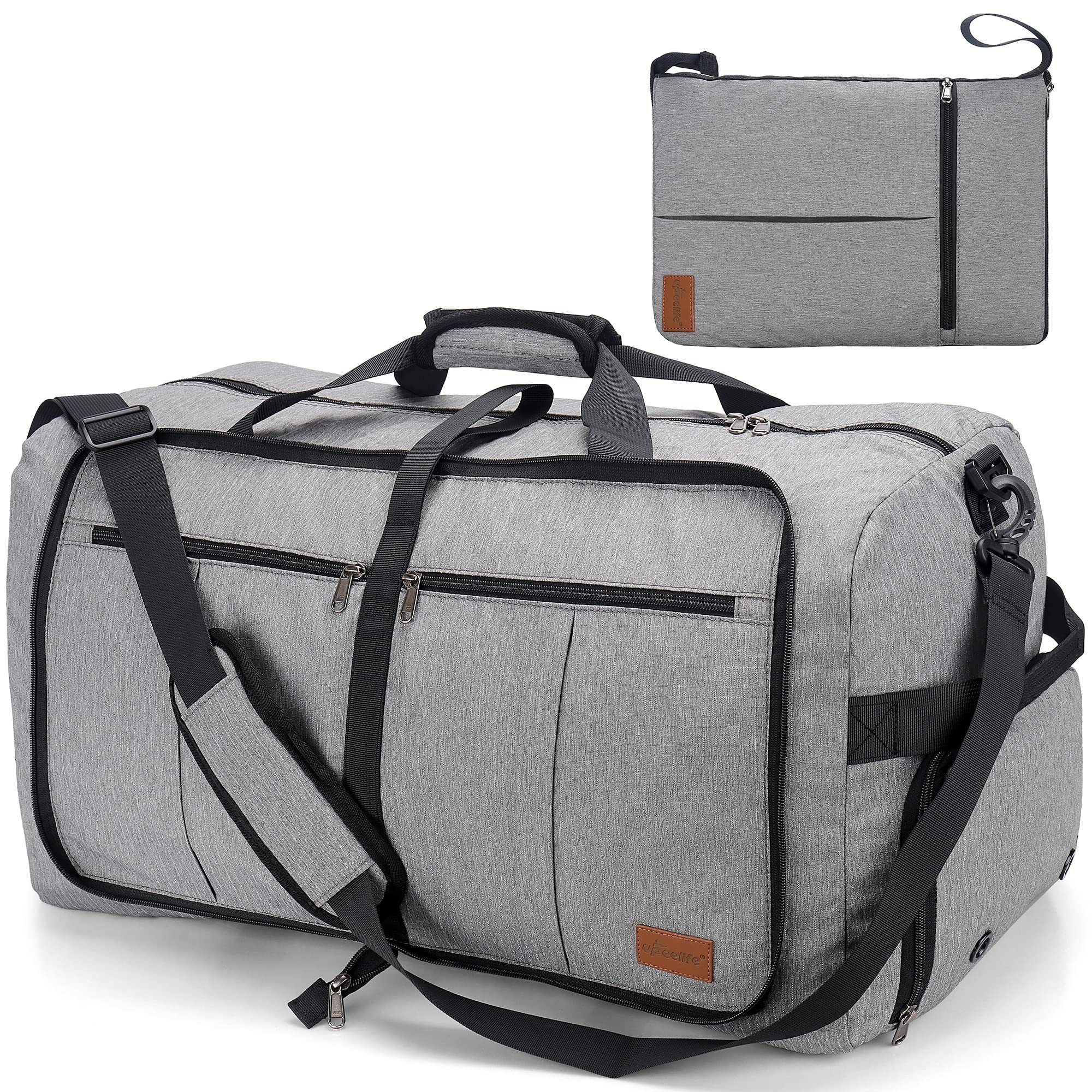Upeelife Borsone da Viaggio, 125L Borsa da Viaggio Pieghevole Uomo Donna, Borsone Palestra Sportivo Impermeabile con Scomparto per Scarpe e Tasca Bagnata